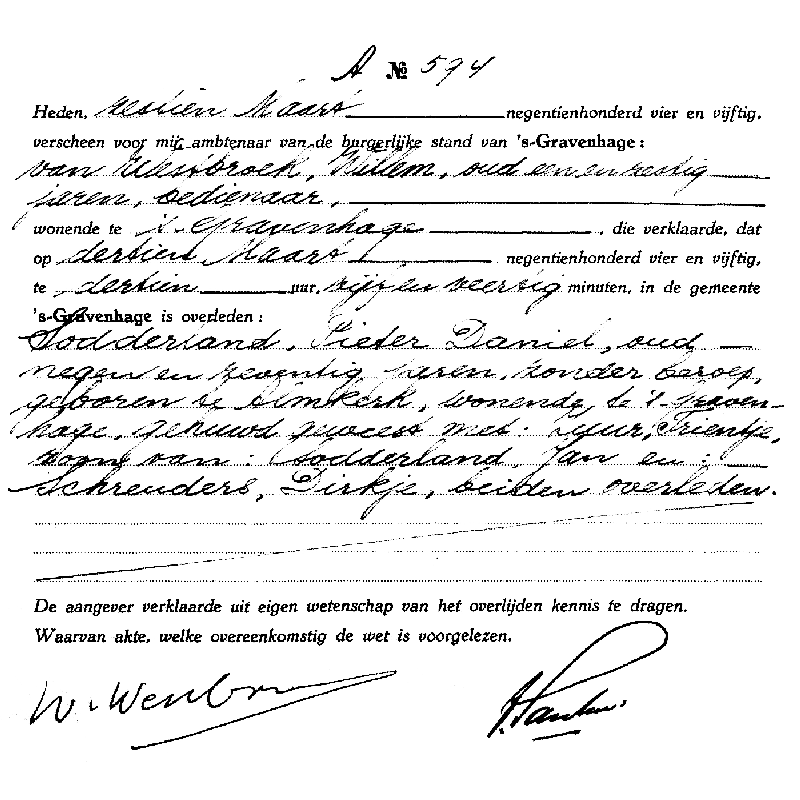 19540316 ovl akte 594 Pieter Daniel ev Trientje Zuur